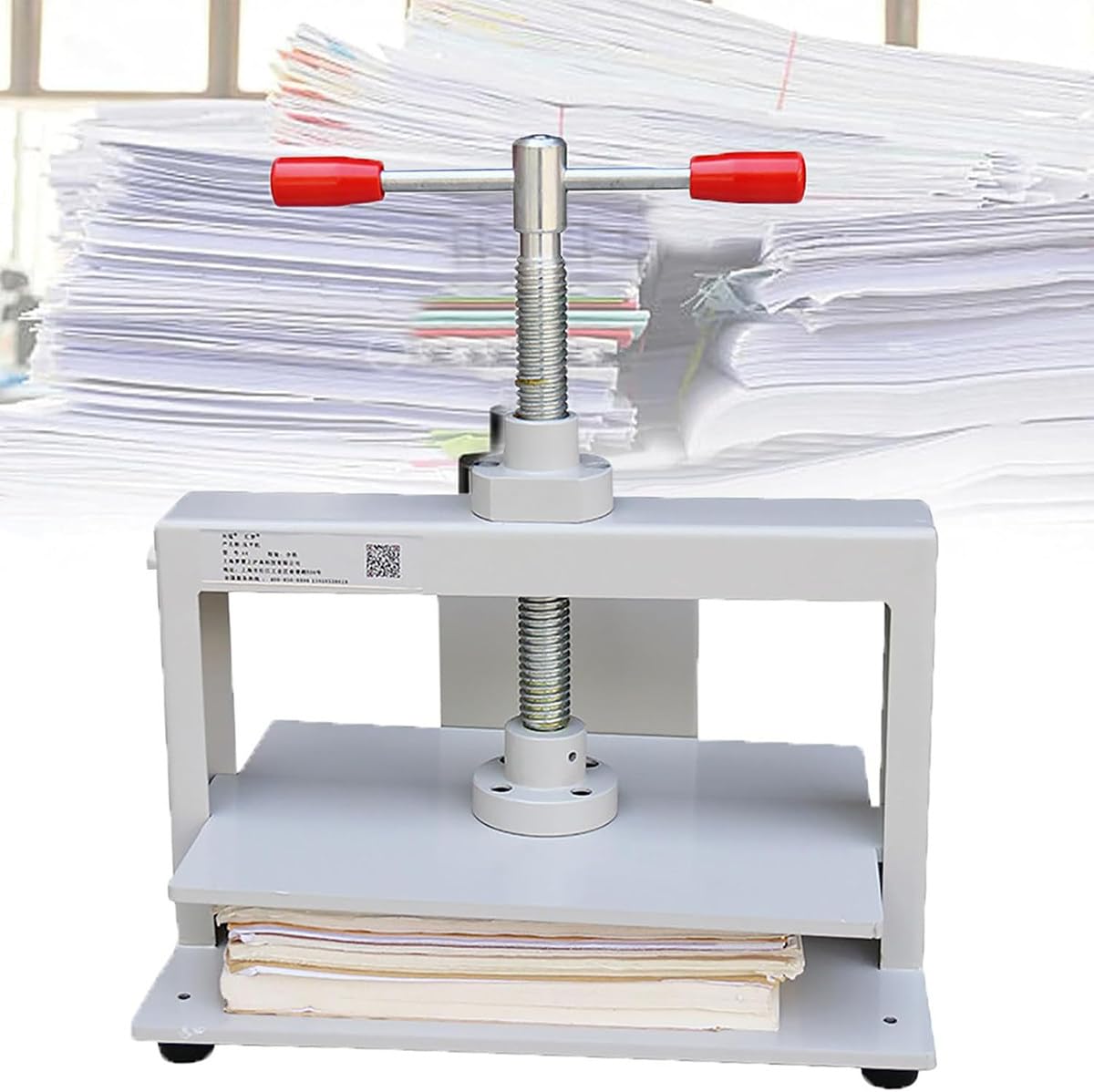Macchina manuale della stampa di carta, stampa resistente del libro con pressione 1500kg per la rilegatura e l'archiviazione commerciali del documento