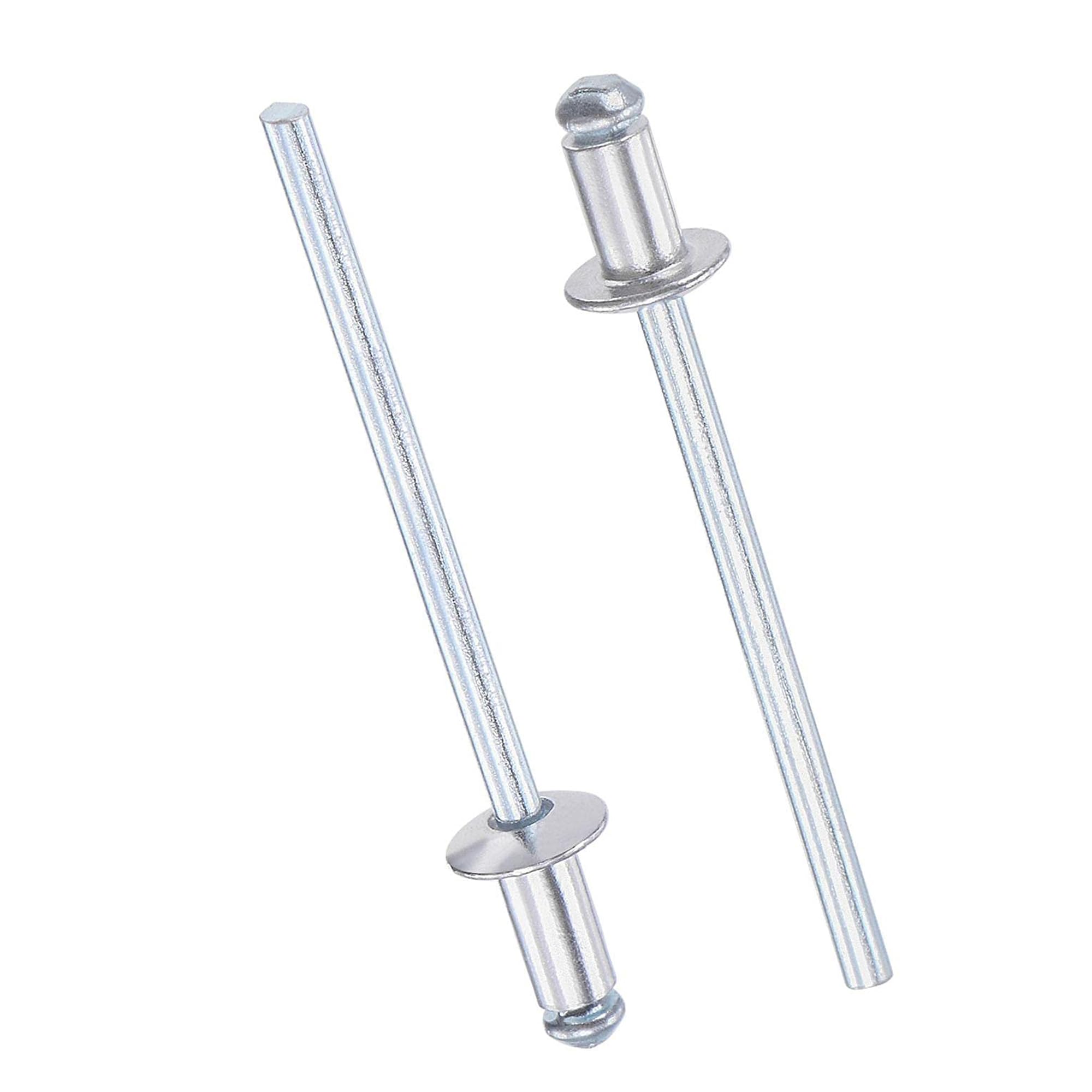 TOP-VIGOR Aluminium Blind Rivets 3.2mm x 5mm, Silver Pop Rivets for Metal Fixing, Open-End Pop Blind Rivets for DIY, Furniture & General Repairs, Pack of 60