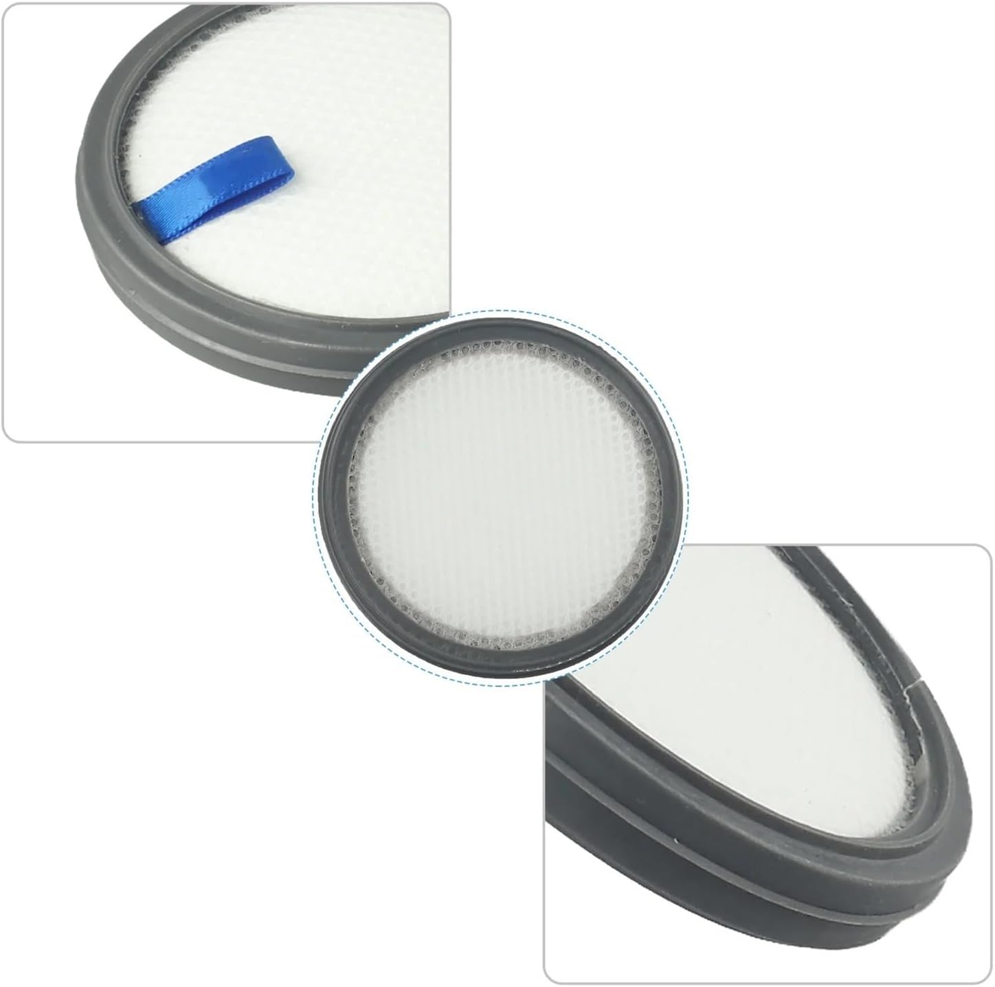 Washable Rear-Filter Replacement，Compatible For PRETTYCARE，W200 W300 Handheld Cordless Vacuum Cleaner Spare Filters Parts