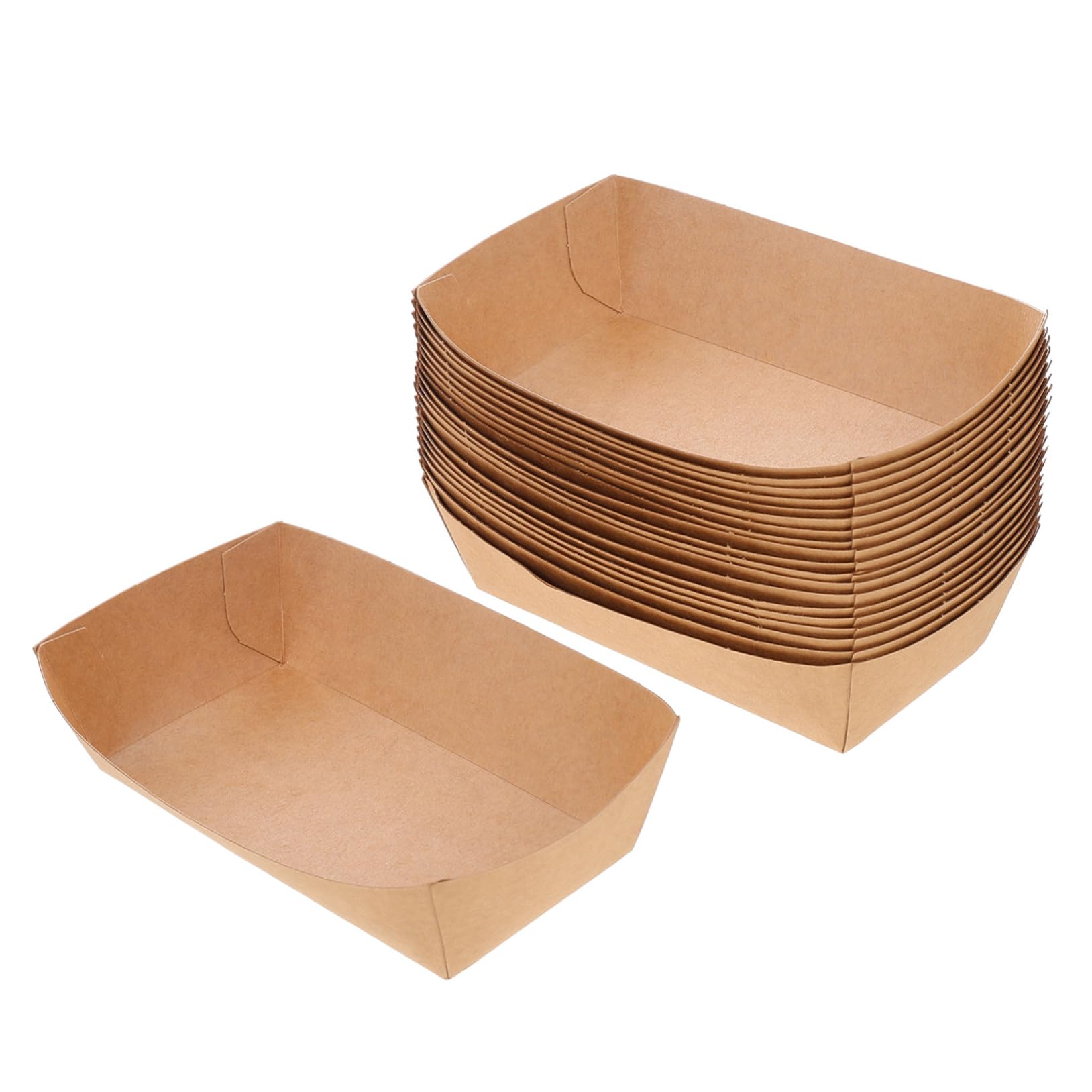 Gatuida 100Pcs Snack Containers Oil Paper Food Trays for Hot Dogs Fries and Snacks for Parties Picnics and Food Service