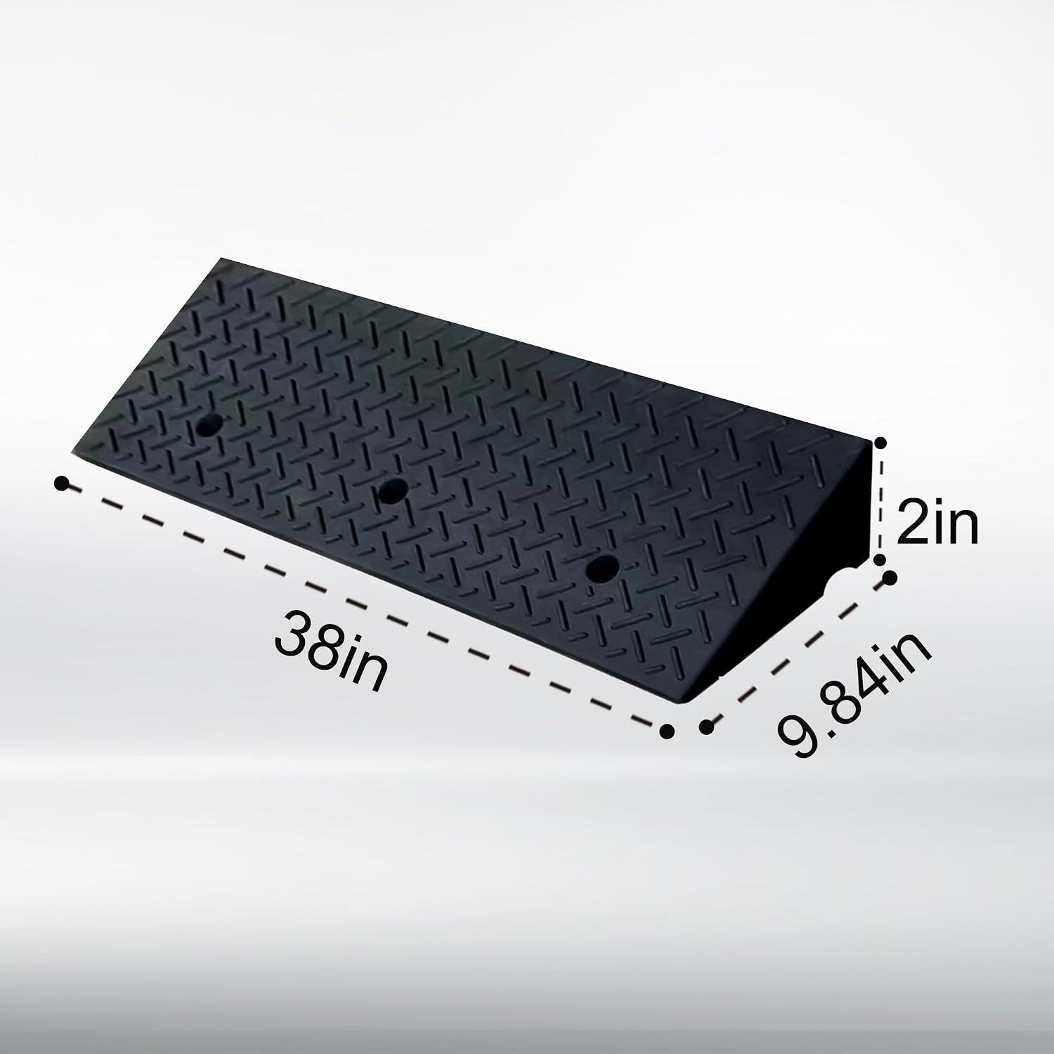 2 Pcs Curb Ramps for Driveway, Heavy Duty 2" Rise Rubber Driveway Ramp, 38.5" L x 9.5" W, 4400 LB Capacity Curb Ramp for Car, Vehicle, Loading Dock, Sidewalk, Motorcycle