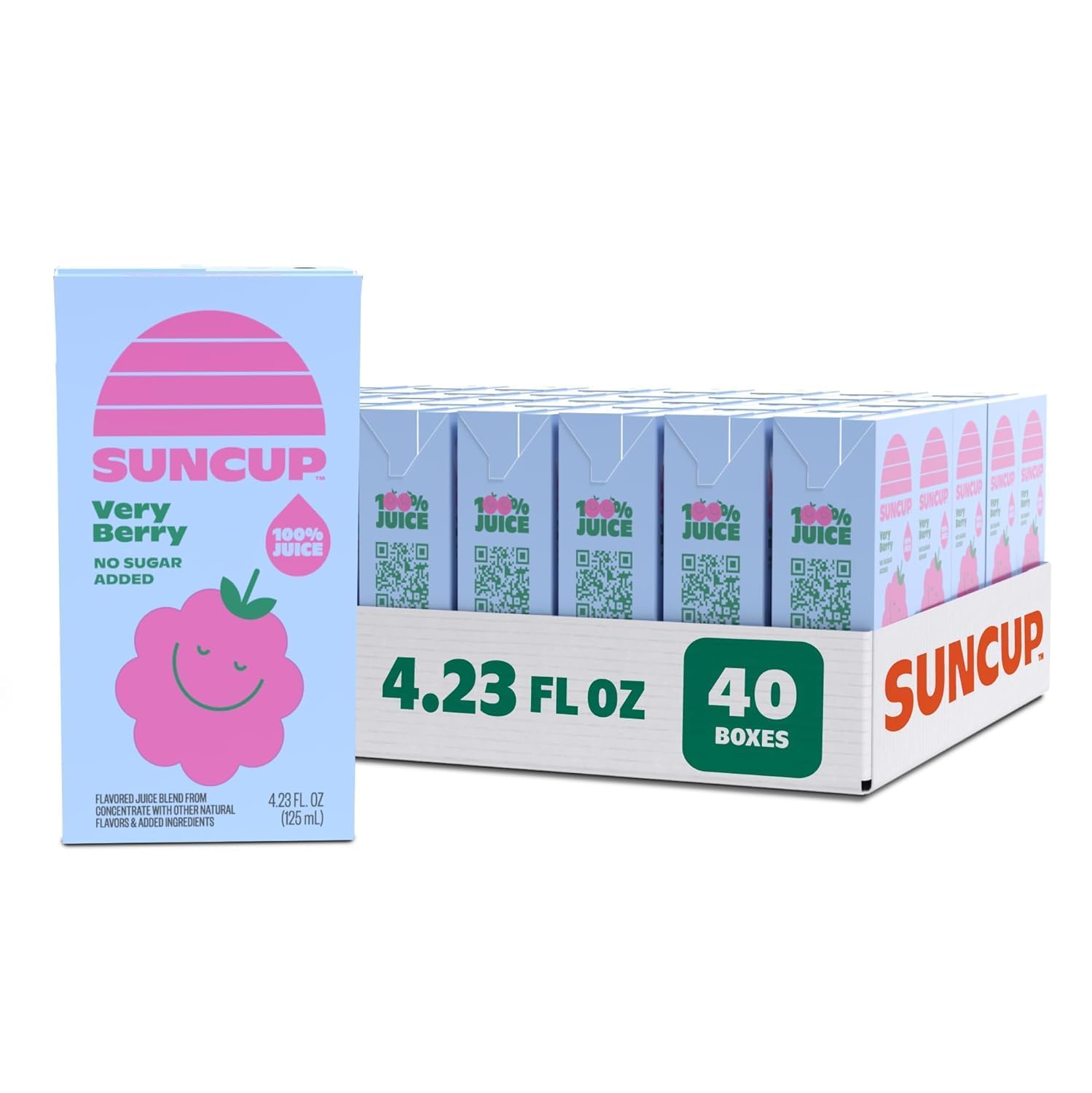 Juice - Very Berry (40 Pack) 4.23 oz Juice Box with Straw | 100% Very Berry Blend for Kids, Bulk Pack for School Lunches, Snacks, Classrooms, Travel, Parties, Sports Teams, and Everyday Drinks