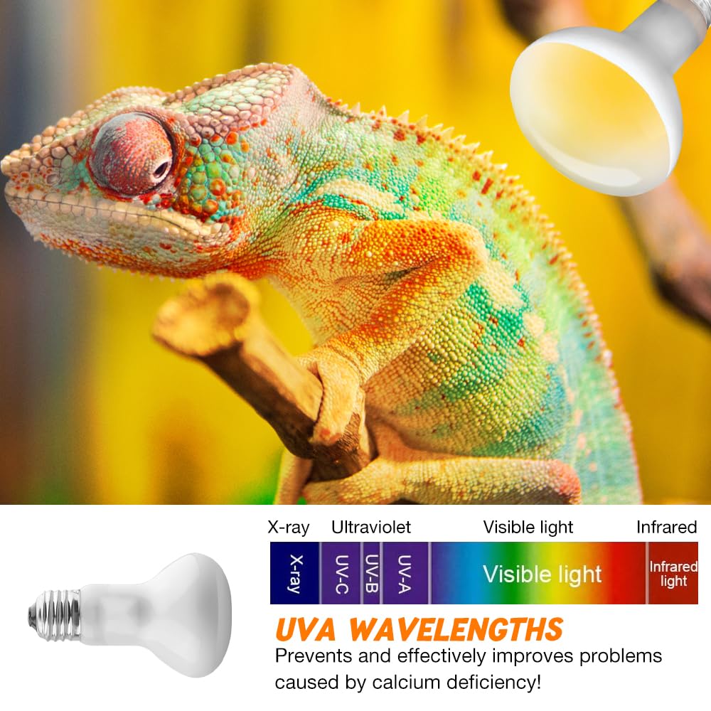 WDKXCN Heat Bulb for Reptiles 2 Pack 100W Heat Lamp Bulb, E27 Tortoise Heat Lamp Bulb, Reptile Heat Bulb - Image 4