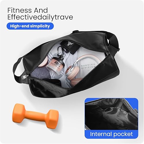 Miniatura 4 de C&F BOGMOST Pequeña bolsa de gimnasio para mujeres y hombres, pequeña bolsa de lona ligera, bolsa de viaje, bolsa de deporte impermeable para