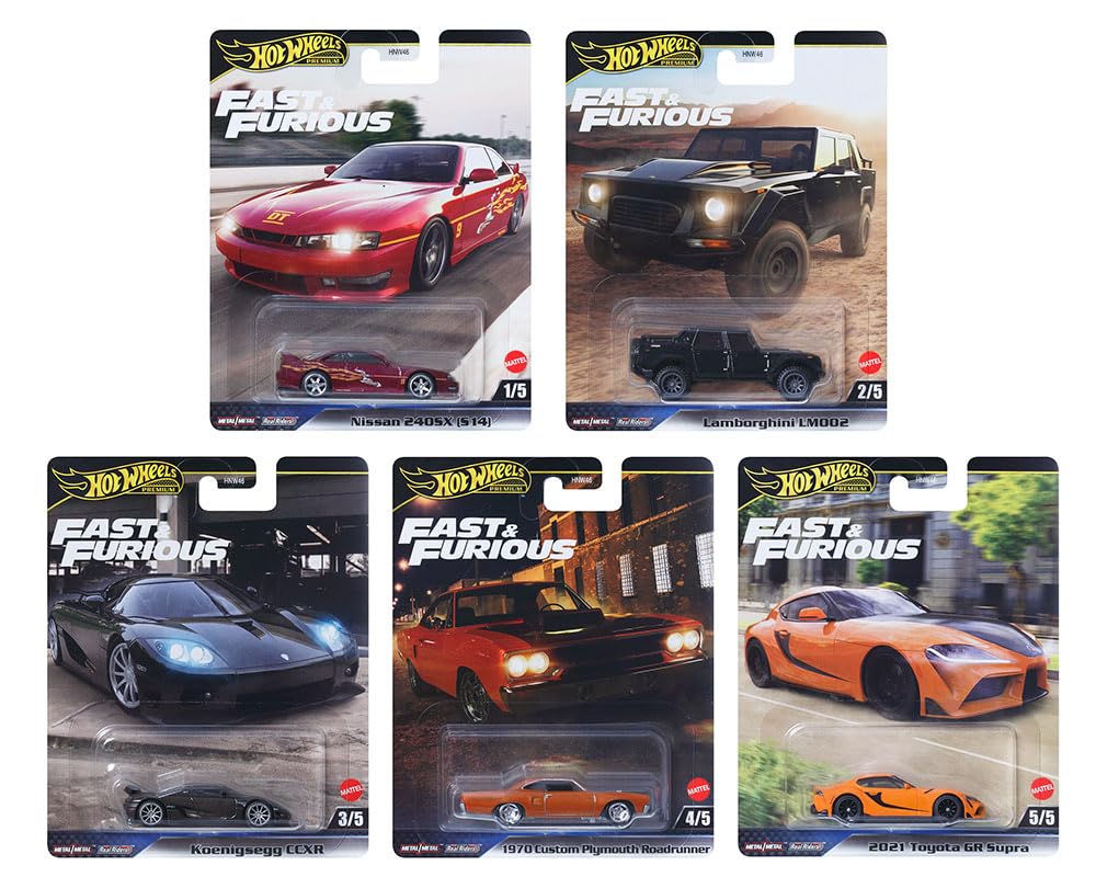Hot Wheels Fast & Furious ミニカーセット HOT WHEELS FAST & FURIOUS PREMIUM BUNDLE 5 PACK AMAZON