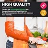 ABC PACK & SUPPLY Disposable Arm Sleeves, Orange 18 Inch Polyethylene Sleeve Covers with Elastic Ends, Waterproof Unisex Plastic Arm Covers, Pack of 100 #2