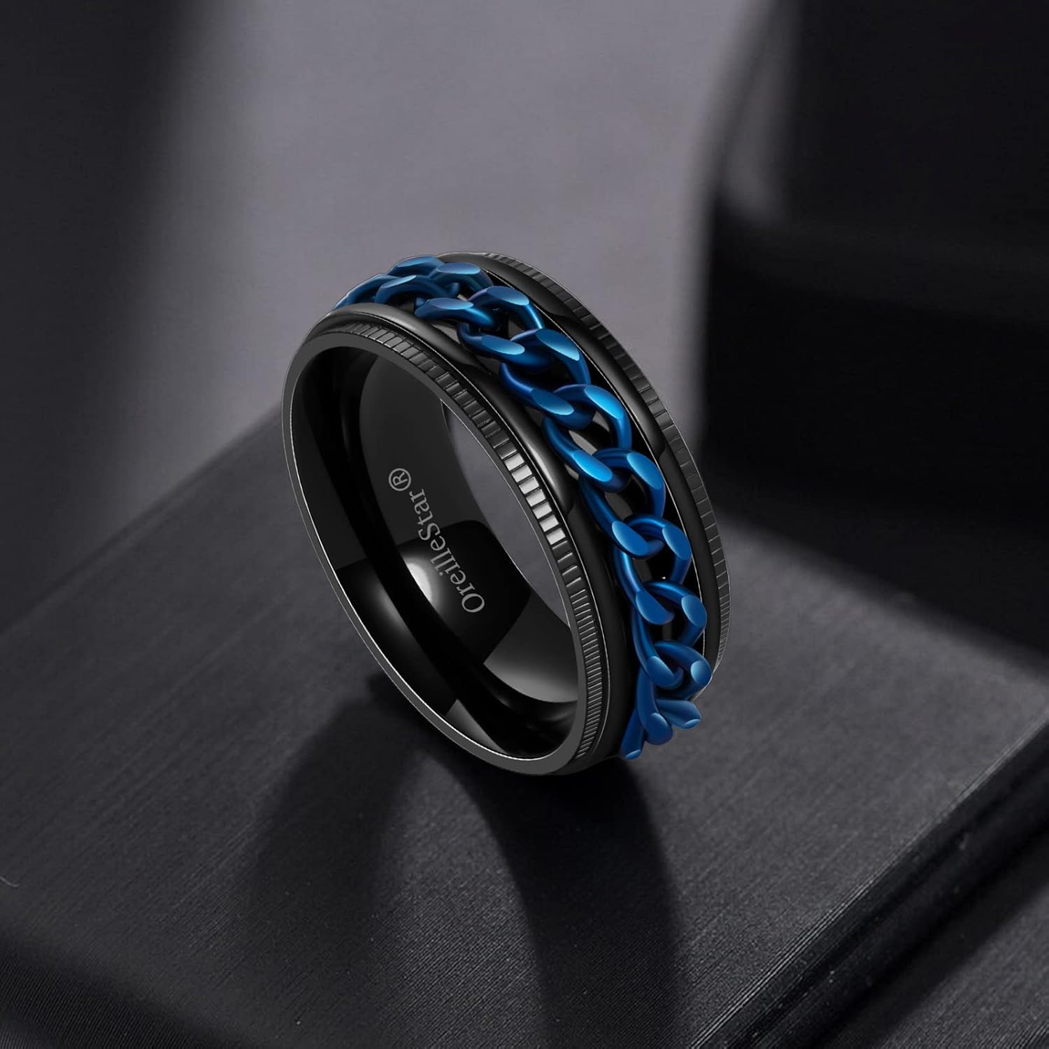 Amazon.co.jp: フィジェットリング メンズ 不安リング