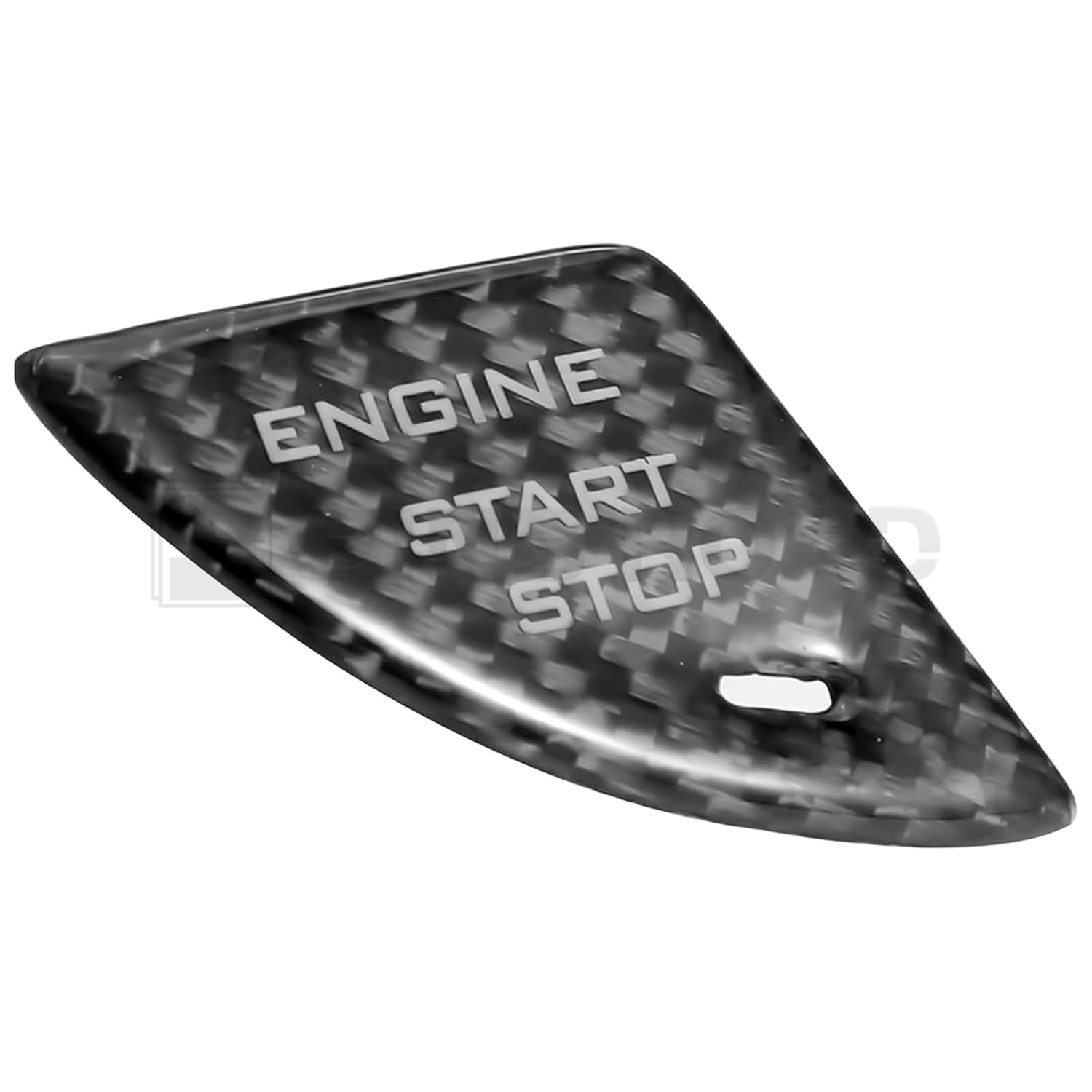 Engine Start Stop Push Button Cover Trim Carbon Fiber Compatible with Cadillac ATS ATS-L,Black