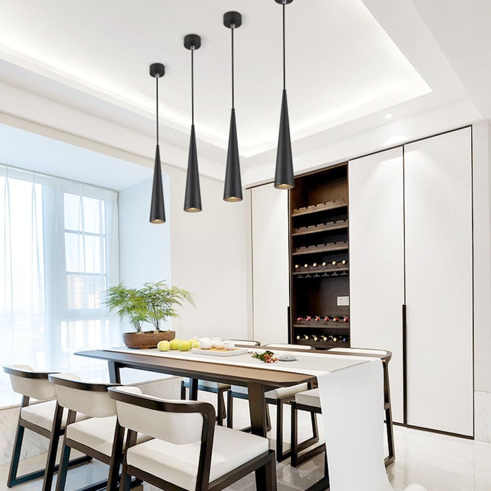 Industrial Linear Light Bar Long Tube Hanging Lamp Island Over Sink C12W Nordic White Chandelier for Dining Table Room Kitchen Restaurant/White/4000K