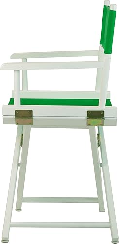 Miniatura 5 de Casual Home - Silla de director de 18.0 in, marco blanco con lona verde