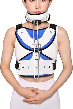 Orthosis Cervical Thoracic Halo Brace Adjustable Head Neck Chest Thoracic Halo Brace, Open Design, Adjustable Size, Support Decompression, Free Disassembly