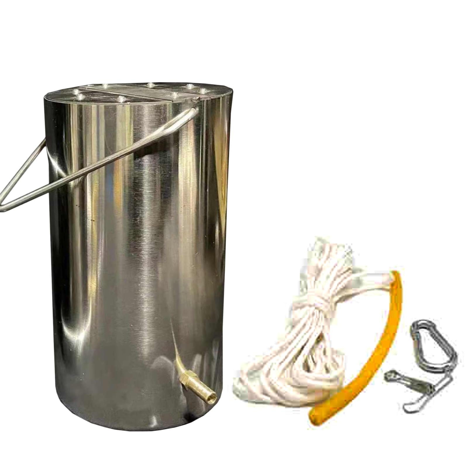 ERRULAN 304 Stainless Steel Water Sampler Sampling Dipper System, Ladle Pendulum Beaker Sampler, Sampling Bucket Collector for Environmental Monitoring, Waters Quali(1000ml)