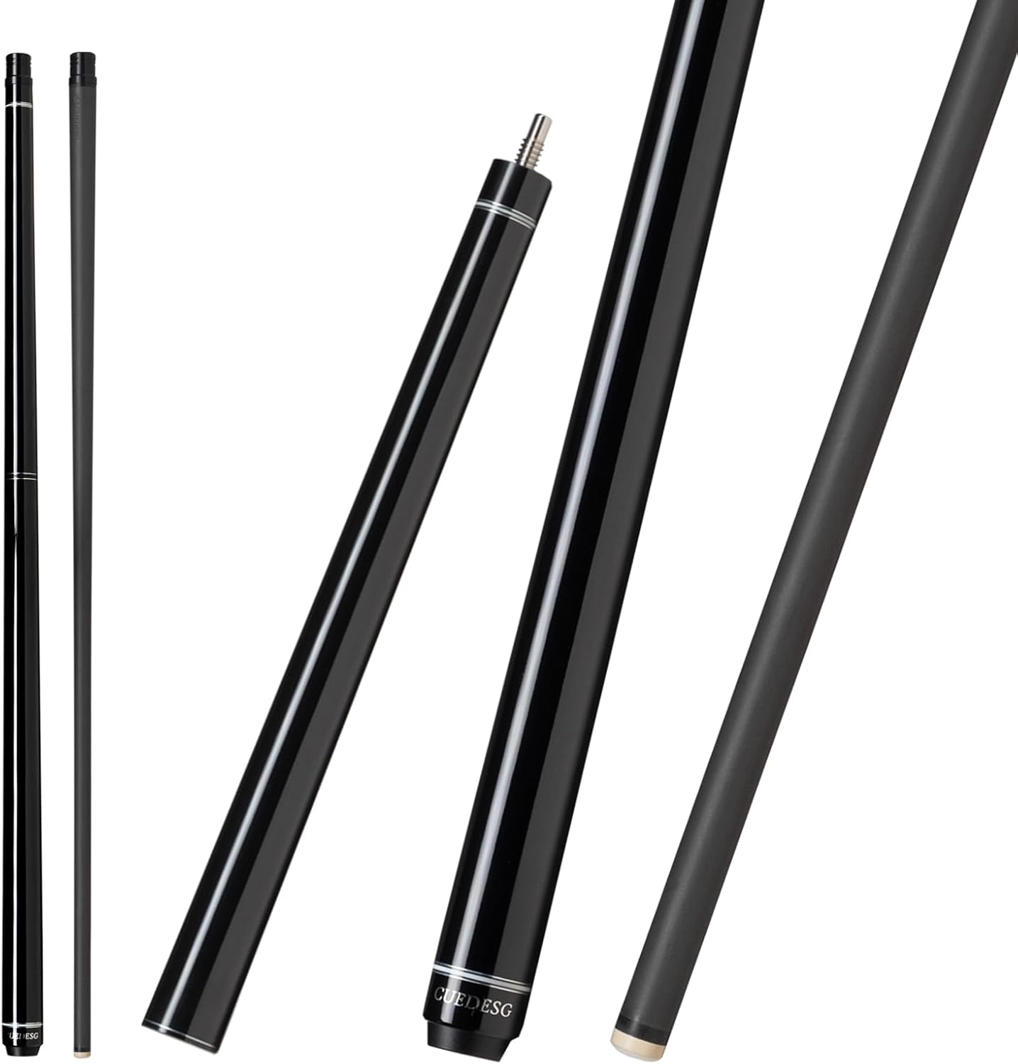 Carbon Fiber Break Cue Pool Stick,3 Piece Breaking Cue Stick,Low Deflection Jump Break Cue,13mm Pro Tip with PU Bag