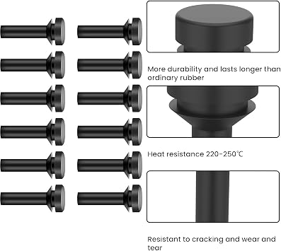 Replacement WB02X24790 Gas Stove Grate Bumpers Rubber Feet for GE Range Burner Cafe Stove Top Cooktop 12 Pack