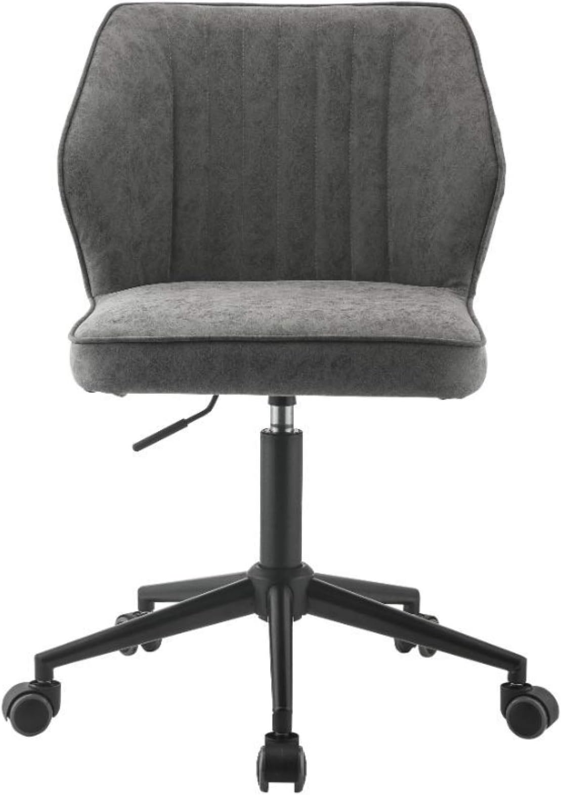 Furniture Pakuna Office Chair, Vintage Gray PU and Black