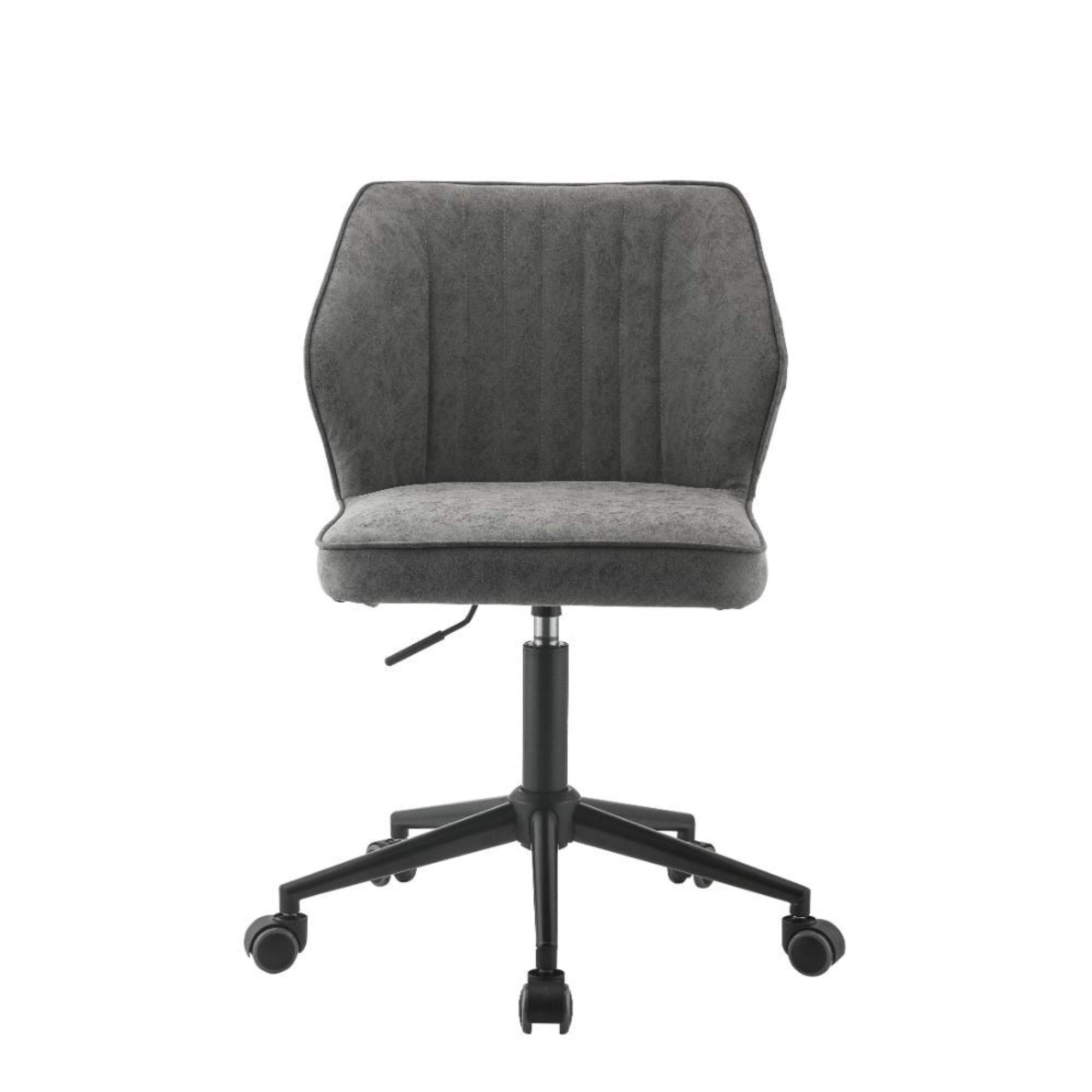 Furniture Pakuna Office Chair, Vintage Gray PU and Black