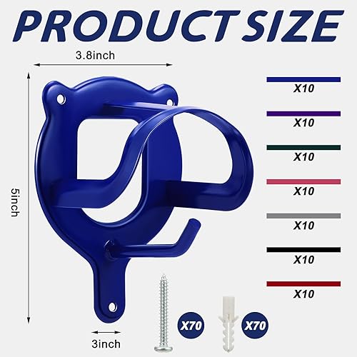 Miniatura 2 de Silkfly 70 ganchos para bridas de caballo, estante para bridas de caballo, almacenamiento de tachuelas de caballo, soporte de brida de metal,