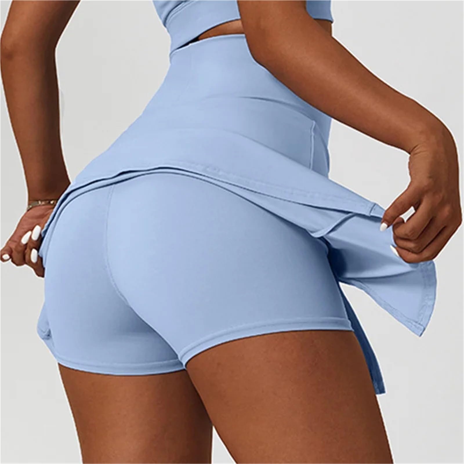 Falda de Tenis Cintura Alta Nailon Spandex for Mujer
