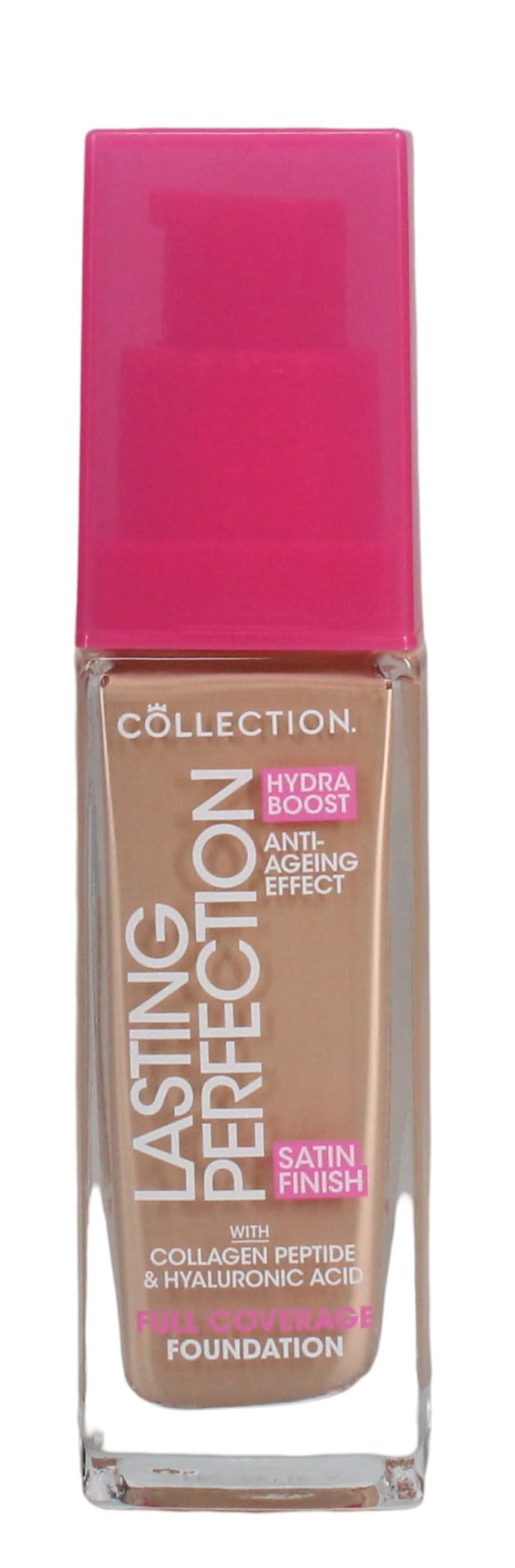 Collection Cosmetics Lasting Perfection Satin Foundation, Full Coverage, with Hyaluronic Acid, 10N Buttermilk Neutral 27ml