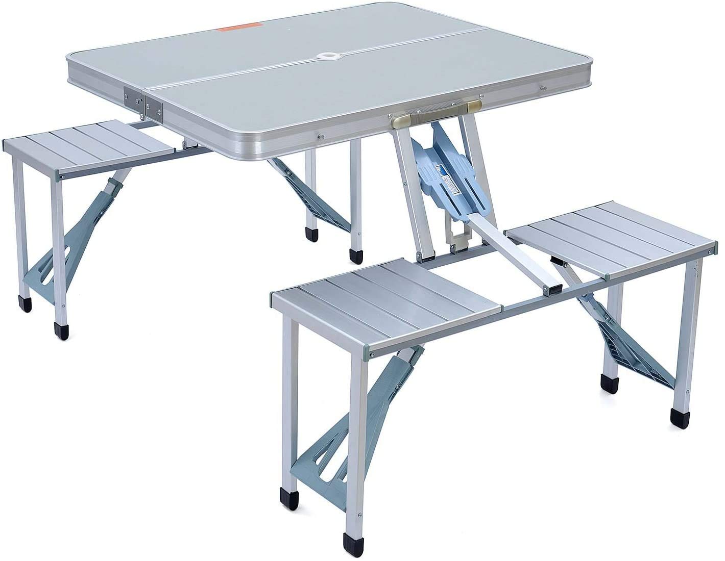 VIRU®Portable Folding Picnic Table Chairs Set, Durable Aluminium