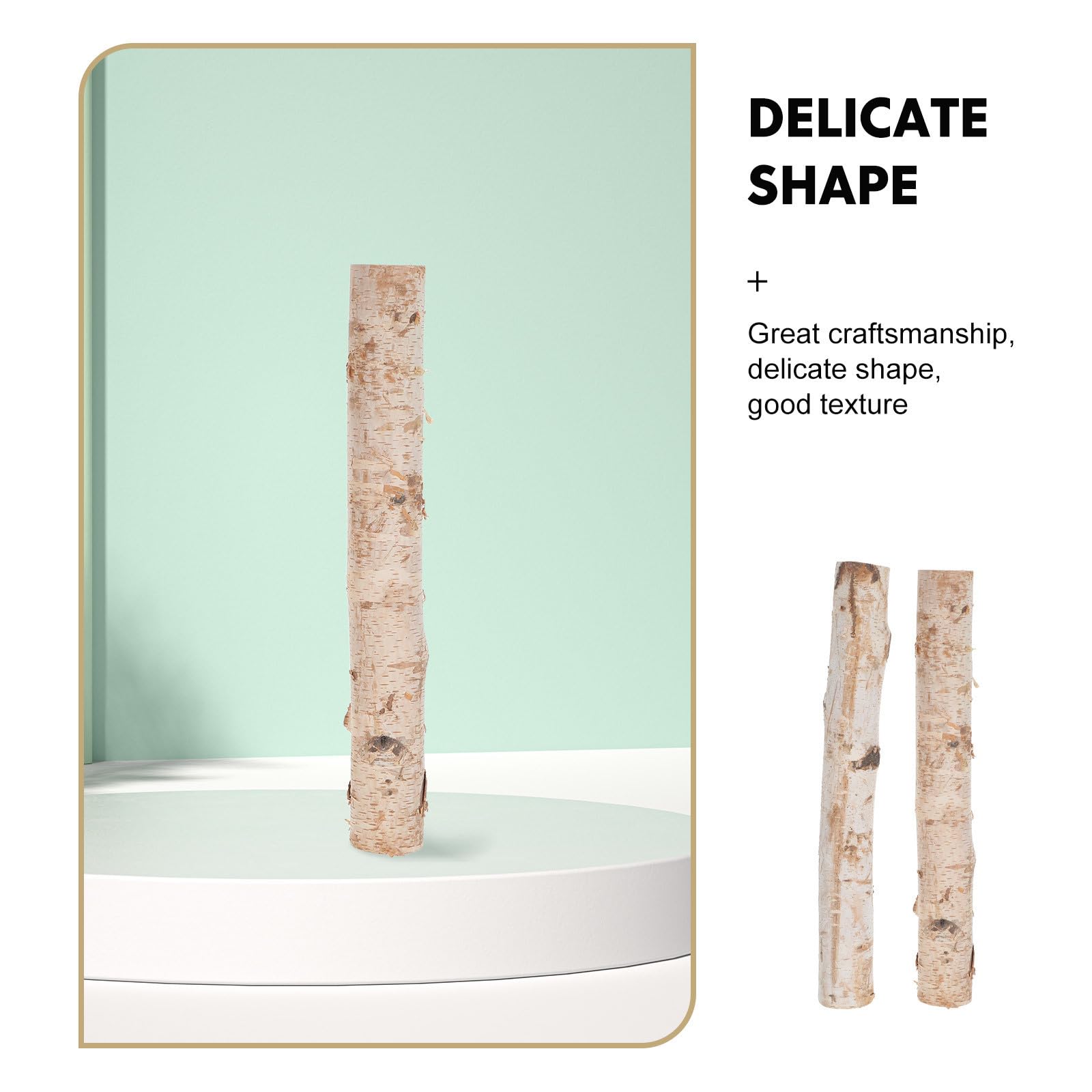 Housoutil Tronchetti Legno di Betulla Naturale 2 Pezzi Decorativi e Affidabili per Artigianato e Decorazioni per Soggiorno ed Eventi a Tema