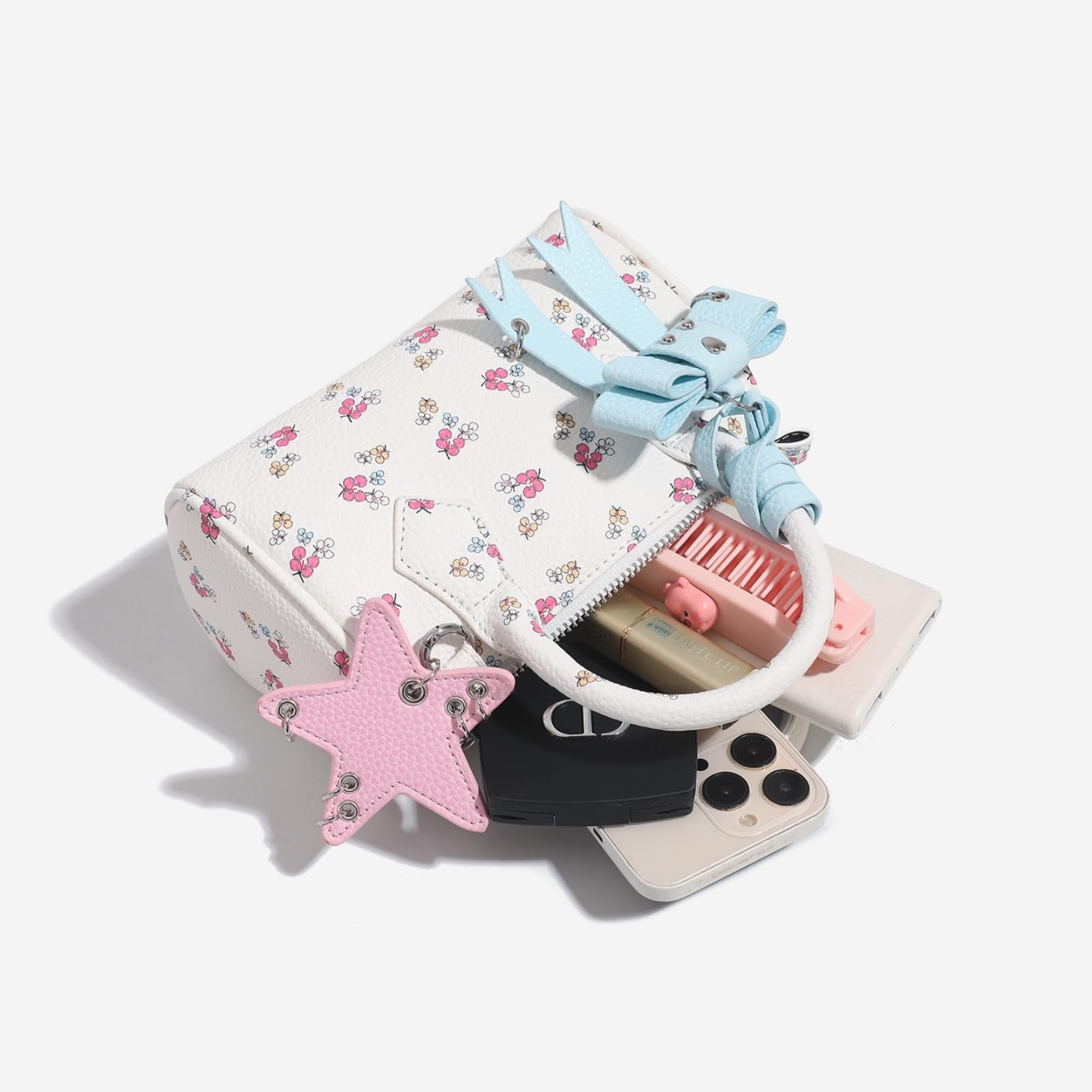 Borsa Donna Donne Mini Cuscino Borsa, Pu Crossbody A Spalla con Stampa Arco Decore per Il Lavoro di Festa Shopping Viaggi Incontri