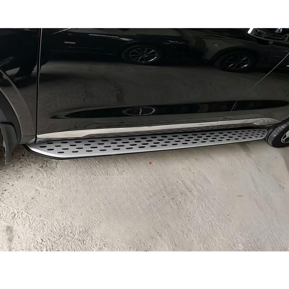 2 estribos laterales Starfield Edition compatibles con GWM HAVAL H6 2022-2026, barras Nerf antideslizantes plateadas de aleación de aluminio resistente con soportes de montaje