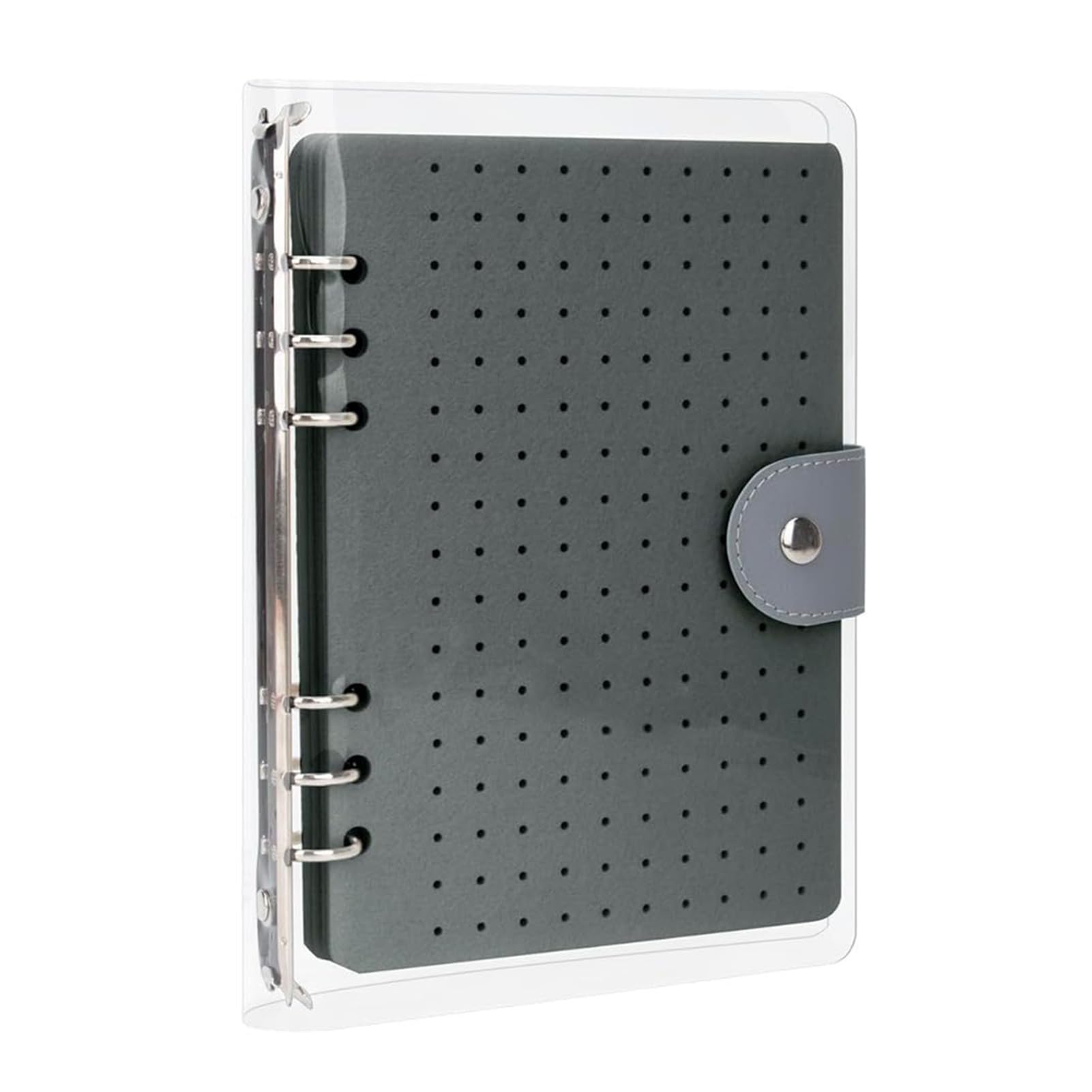 ZhzeYun Brooch Display Book Portable Pin Organizer 8 Pages Enamel Pin Display with Clear Cover Felt Trading Binder for Brooch Collectors Replaceable Pages Lightweight Storage Portfolio Grey