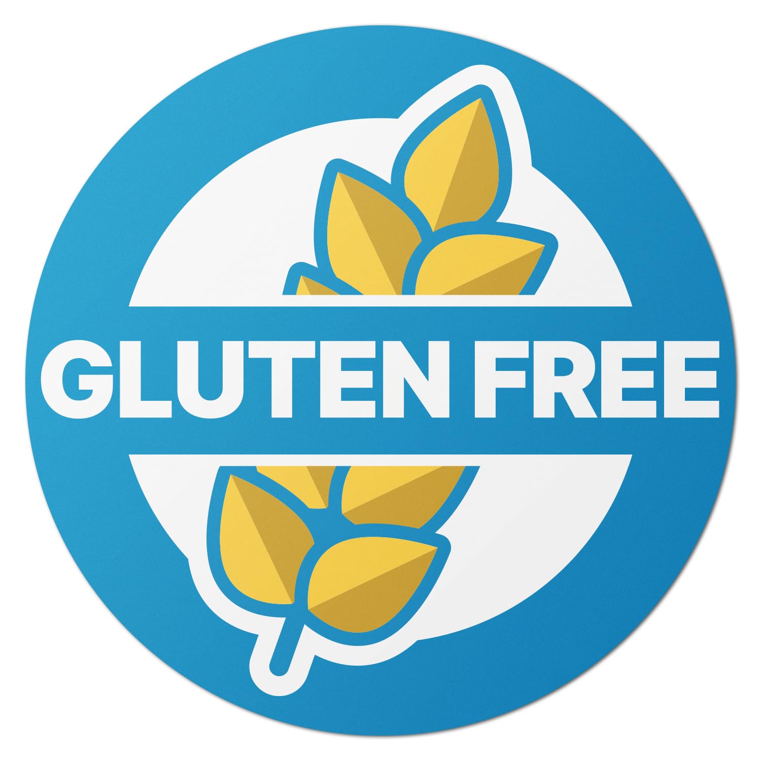 Gluten Free Food Labeling Stickers (1.5 inch, Round - 300 Labels) Circle Dot Gluten Allergy Warning Stickers for Restaurants, Delis Grocery Stores or