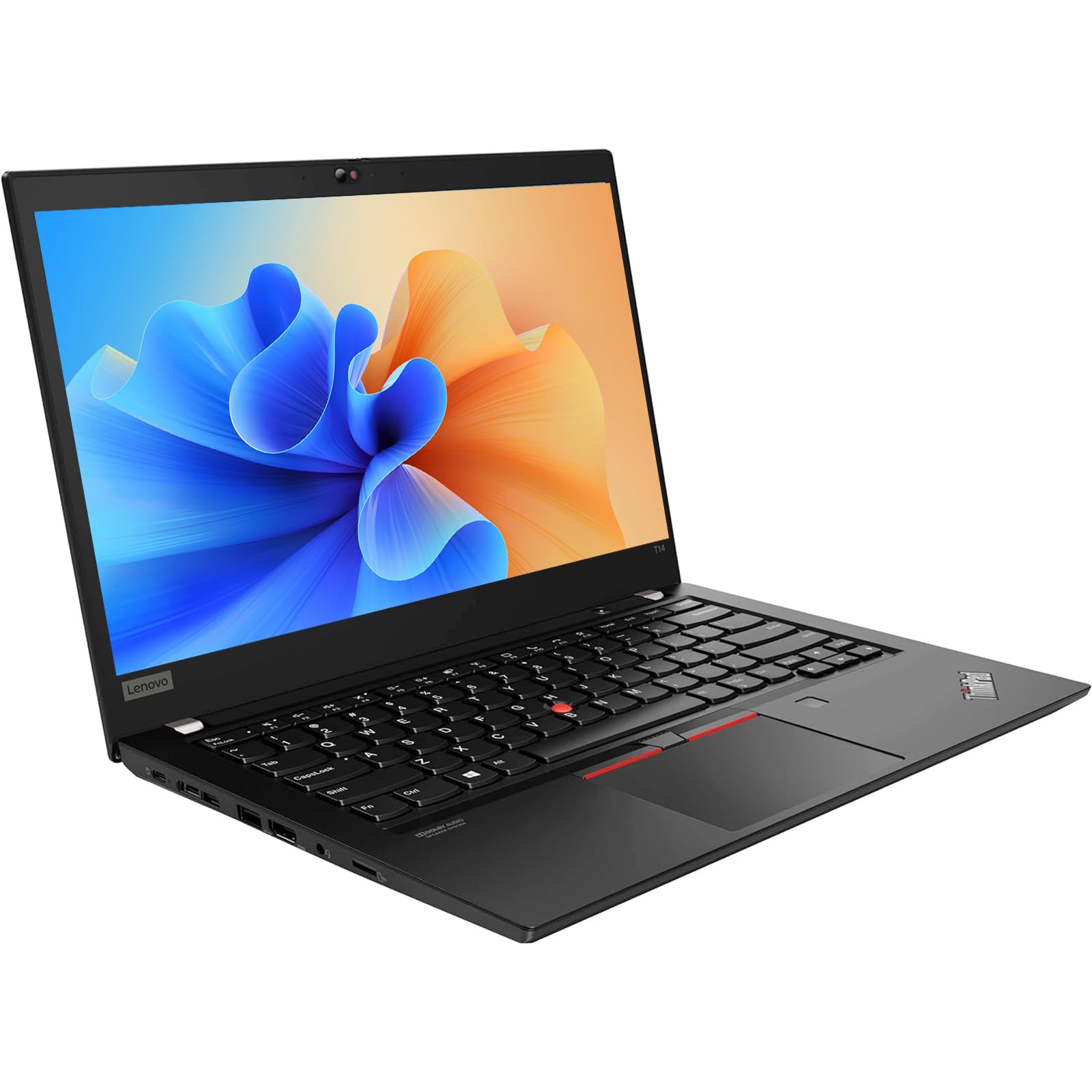 Lenovo Thinkpad T14 Computer portatile, 14" FHD (1920x1080), Intel Core i7-10610U, SSD 512GB, 16GB RAM, webcam, tastiera Qwerty, Windows 11 Pro (ricondizionato)