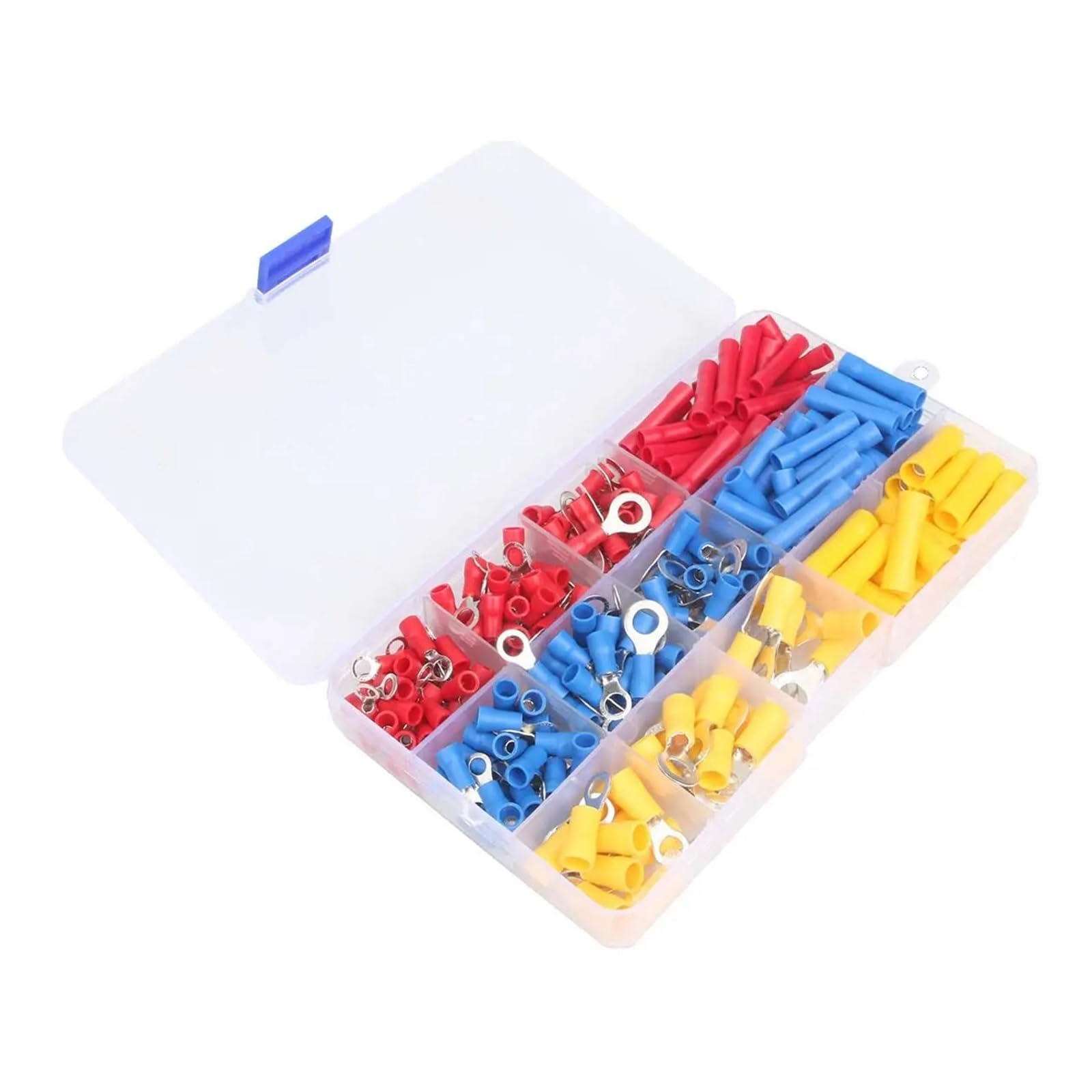 258 Stück AWG22-10/0,5–6,0 mm², verschiedene Ringstoß-Draht-Crimpklemmen, elektrischer Draht-Anschlusssatz