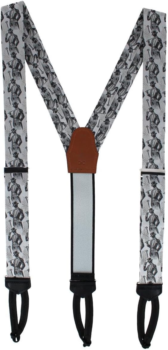 Trafalgar Men's Ambrose Dapper Night Silk Formal End Braces (Suspenders)