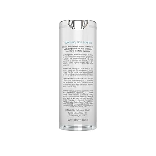 Miniatura 2 de Solvaderm Eyevage - Crema antienvejecimiento para ojos, reduce las ojeras, la hinchazón, las líneas finas y las arrugas, tratamiento hidratante y