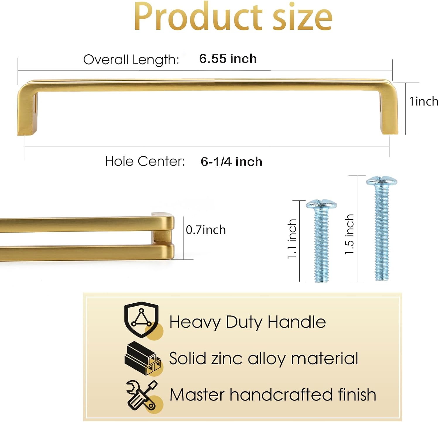 Antique Brass zinc Alloy Cabinet pulls,Vintage Retro 6-1/4 Inch （160mm） Hole Center Cabinet Handles for Drawer,Cupboard, Wardrobe,Dresser - 6 Pack 7600