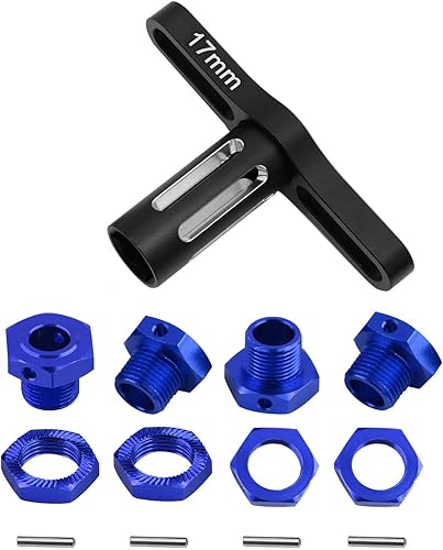 Pieza de mejoras de llave hexagonal de rueda de 0.67 pulgadas para ARRMA Infraction 17 6s BLXMojave 6s BLXLimitless 18 Typhon 6S BLX, adaptadores de