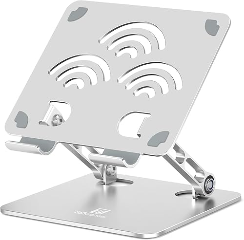 Miniatura 11 de Soporte para tableta, soporte ajustable para tablet para escritorio, soporte portátil de aluminio premium para iPads, Kindle, Switch y teléfonos