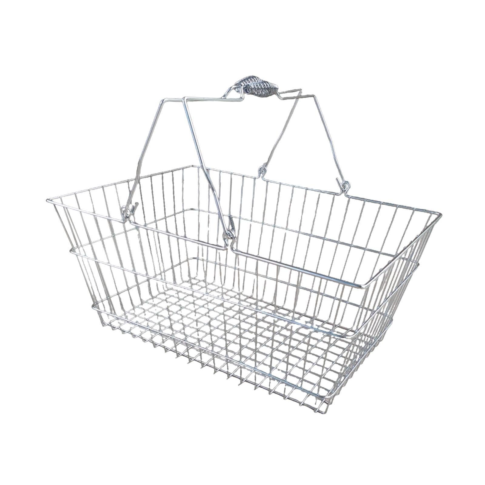Cestino Portaoggetti Shopping Basket in Impugnatura Comoda per Trasporto di Alimenti Giocattoli E Accessori Adatto a Casa Negozio Bagno, 45cmx30cmx21cm