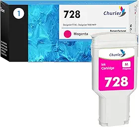 728 cartuchos de tinta magenta 300 ml de alto rendimento de substituição para HP 728 728XL tinta magenta para impressoras Plotter DesignJet T830 MFP e T730 de grande formato, F9K16A (728M)