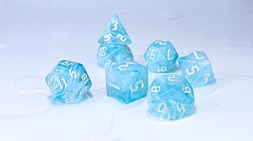 Vista 16 de DND - Juego de 7 dados poliédricos pastel únicos para D&D, Calabozos y Dragones, juegos de rol, RPG, accesorios MTG - Juego de sistema D20