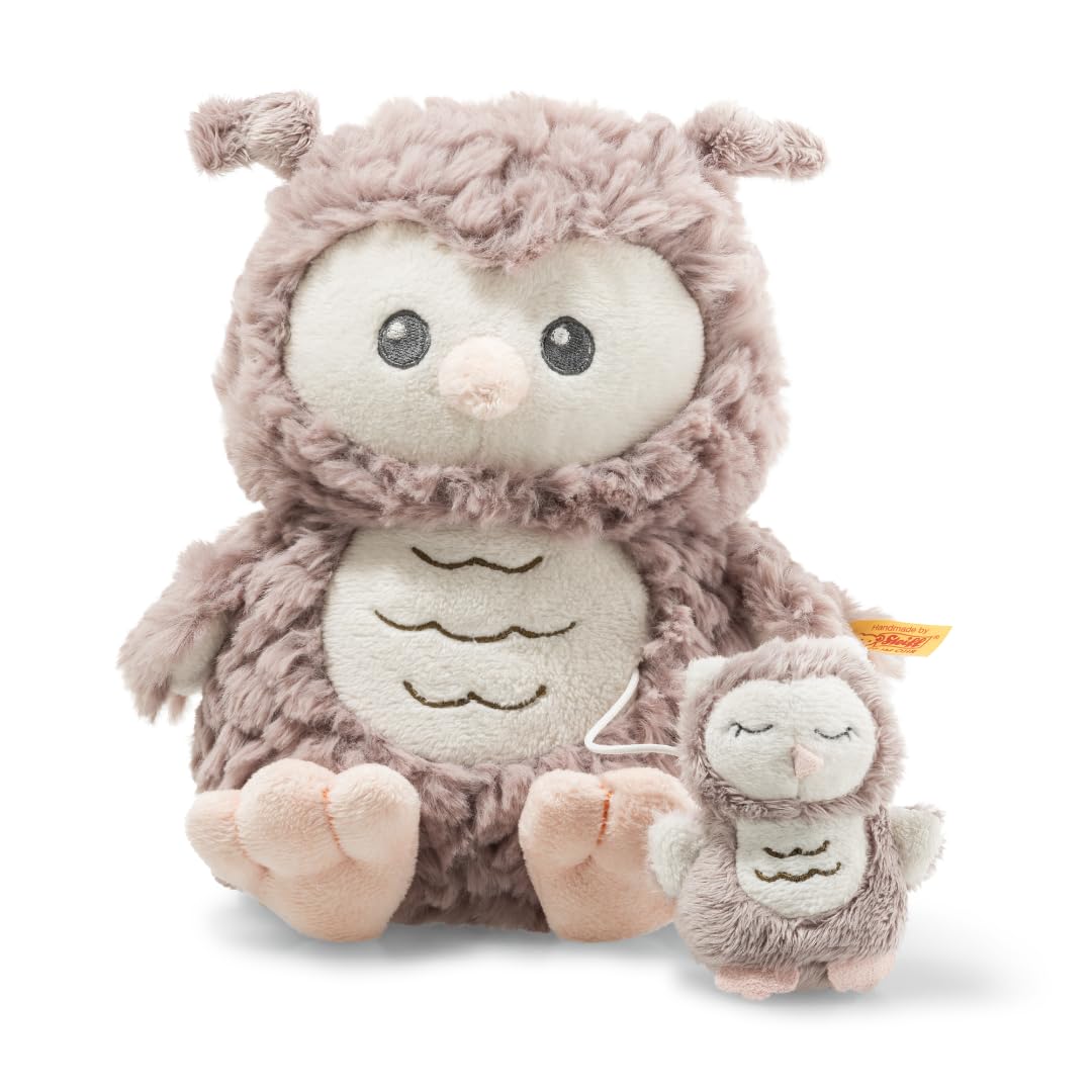 Steiff Peluche Lechuza Ollie Musical, Peluche Adorable, para niños y niñas, bebés a Partir de 0 Meses, Friends, Peluche 21 cm, Beige, 241840