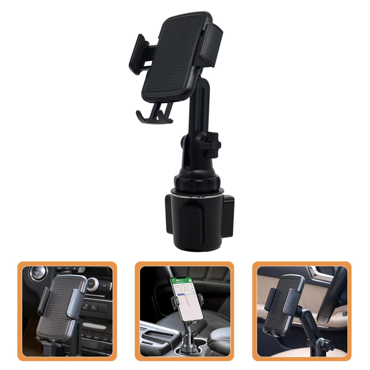 Cabilock Soporte para Teléfono Móvil Ajustable Portavasos Expandible para Coche y Camión Soporte para Vehículo Compatible Portavasos Práctico para Conducción Segura