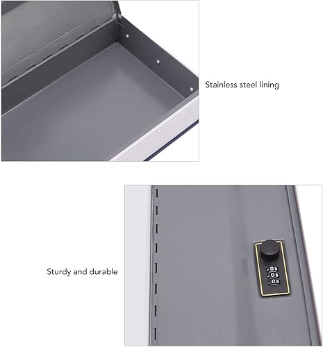 Miniatura 3 de Huchas, caja de ahorro de dinero, forma de libro con cerradura codificada, pequeño libro de diversión negro oculto seguro para tienda monedas,