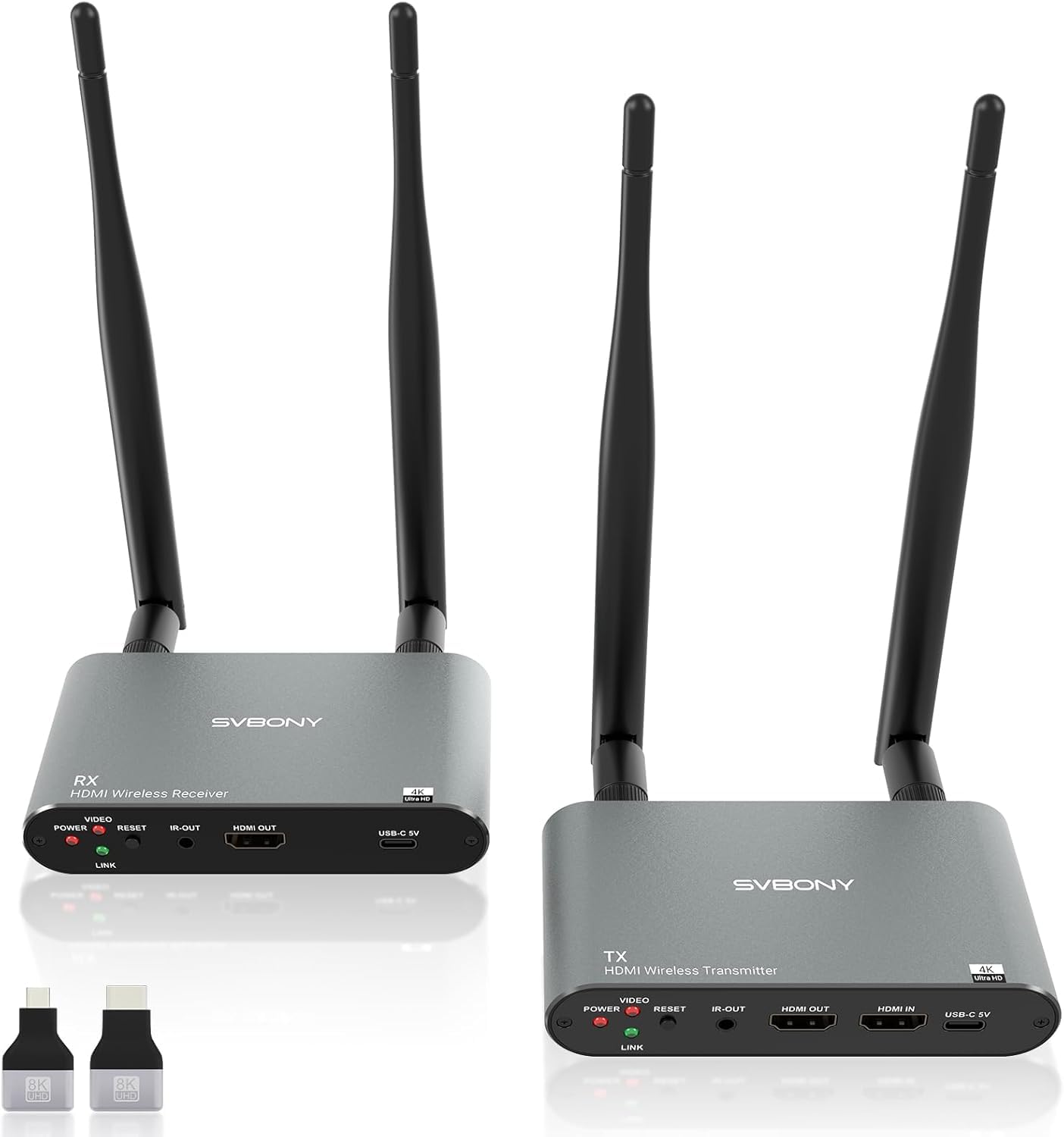 Amazon | SVBONY ワイヤレスHDMI送受信機セット 4K 300m伝送 手のひら