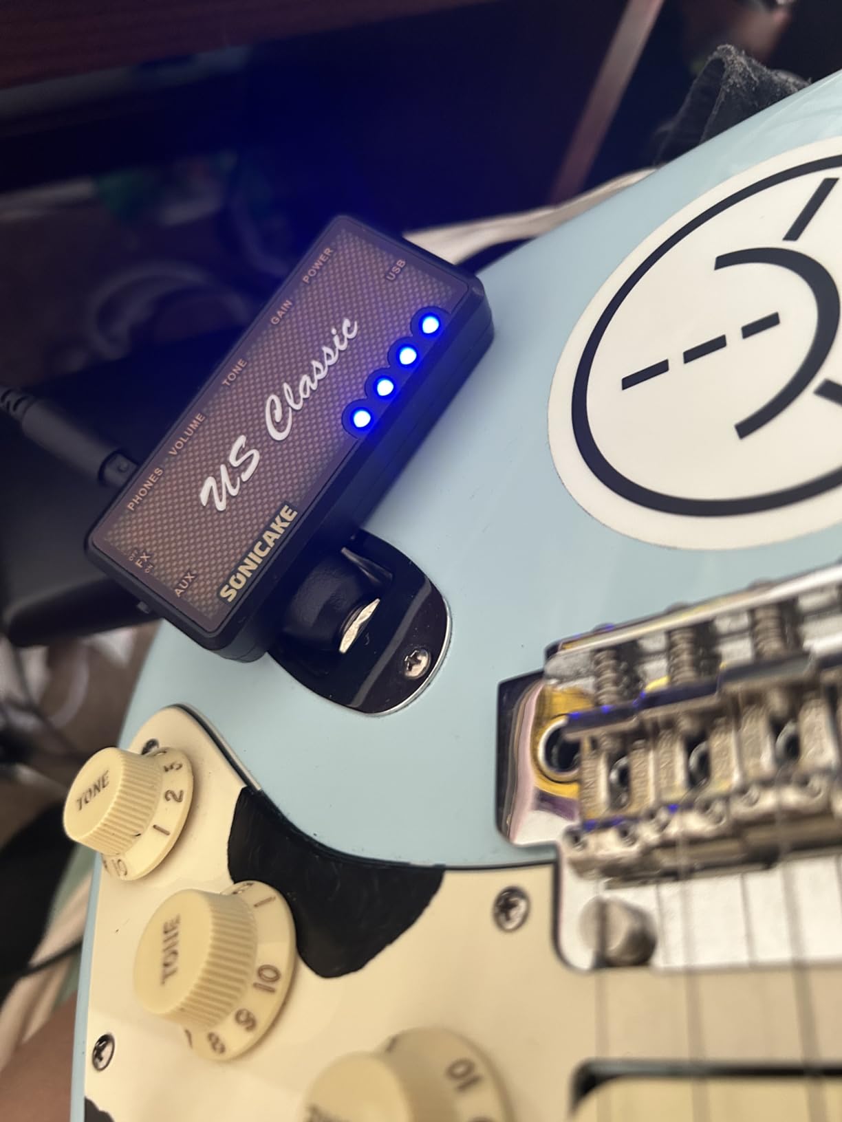 7/mo Finance SONICAKE Guitar Headphone Amp Mini Guitar Headphone Amplifier US Classic