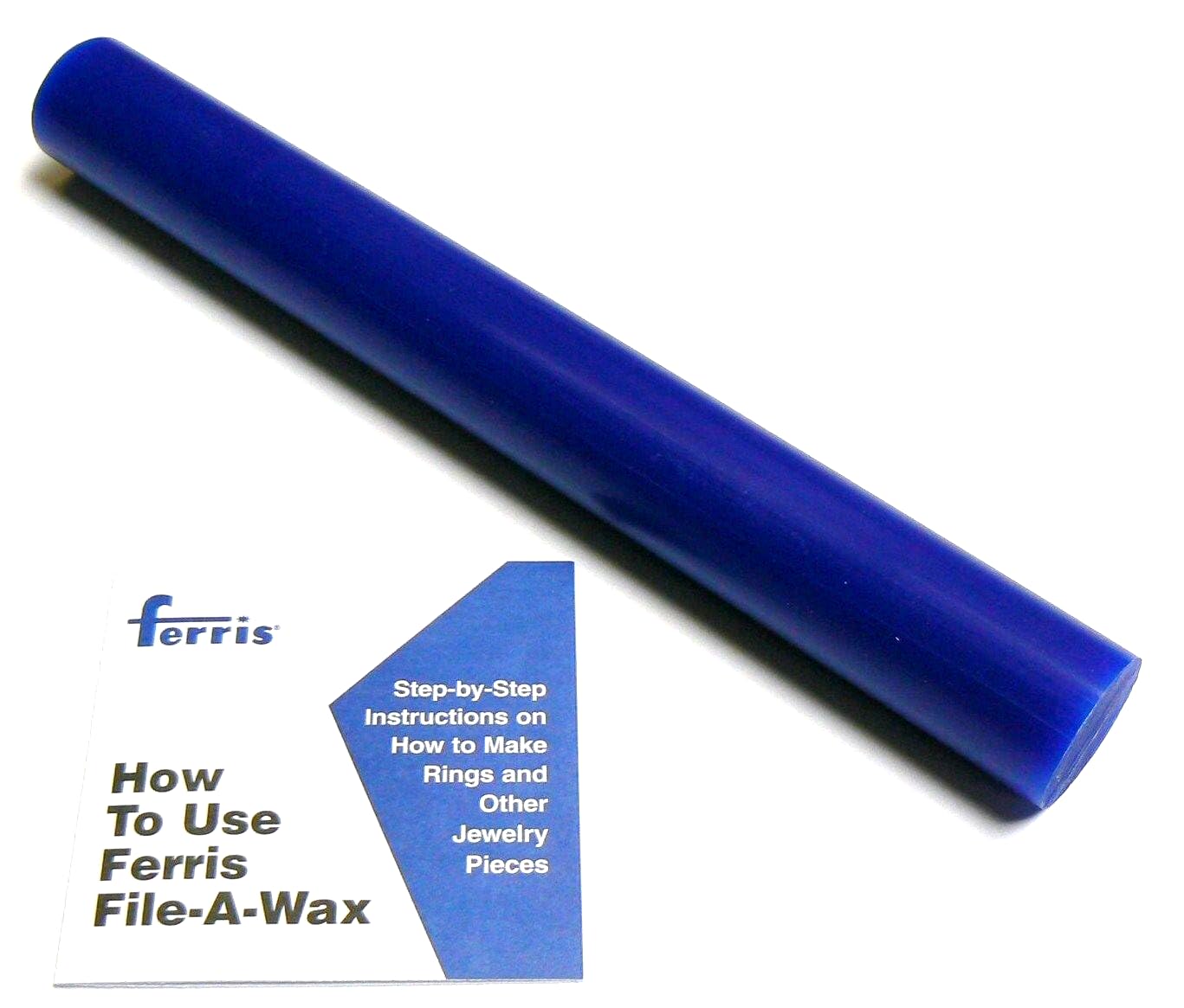 Round Blue Carving Wax File-A-Wax Rod 1-3/4