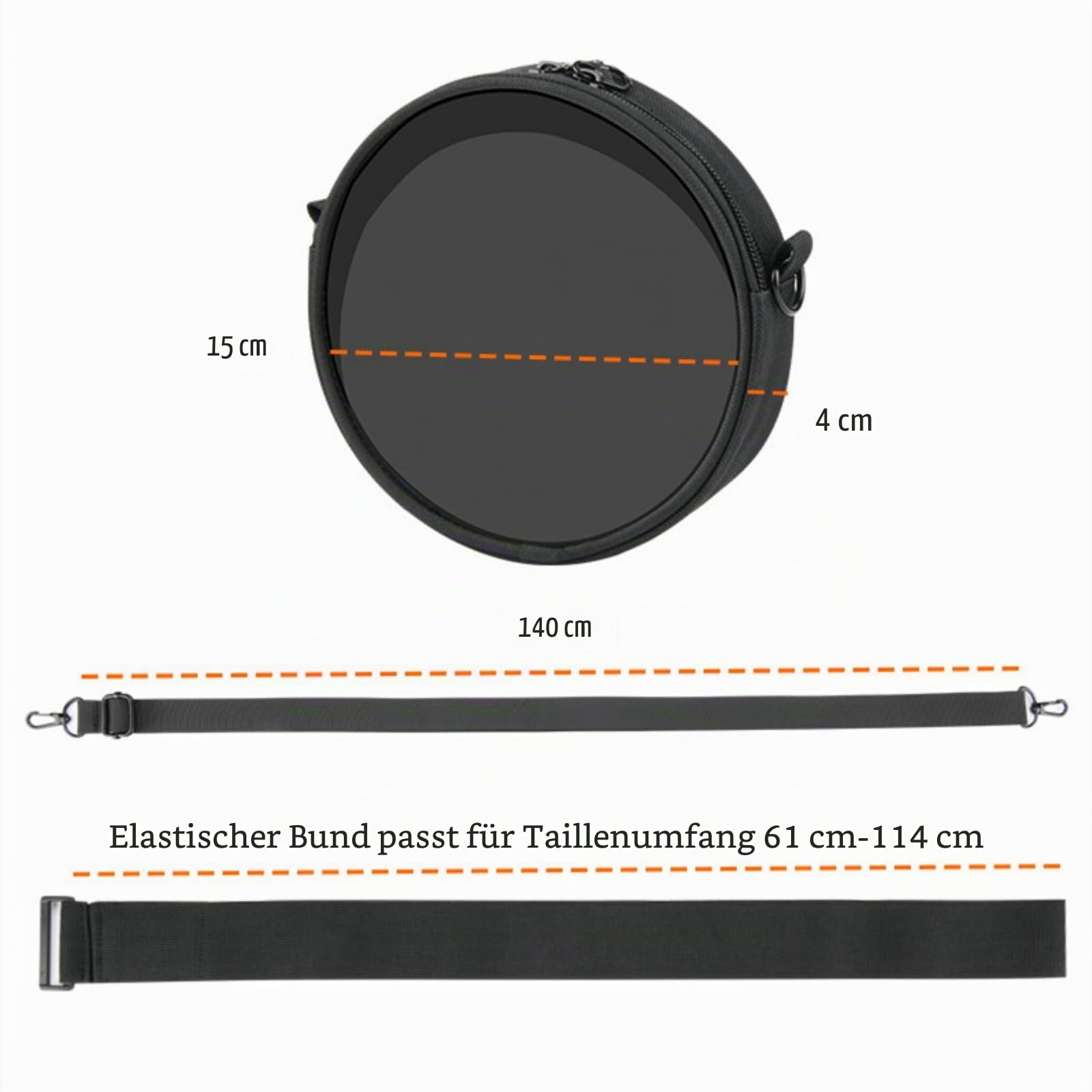 Tragbare CD-Player Tasche Tragetasche für Arafuna CD5189B/für HOTT CD204 Travel Storage Case Tragbare CD-Player TPU Transparent Case, Schwarz Transparent, 16.30cm*16.30cm*4.00cm, Casual