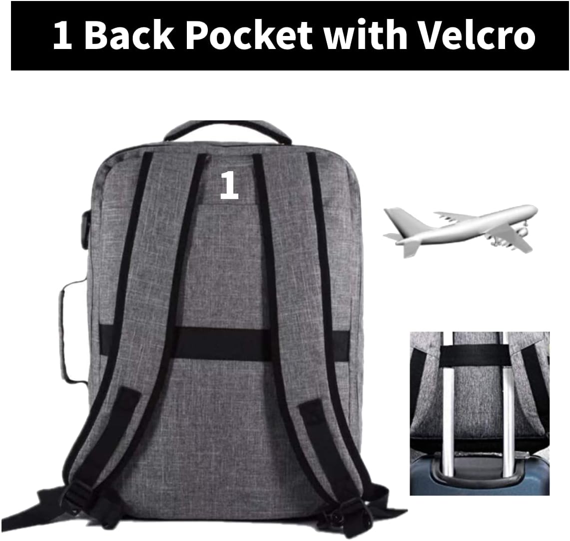 TLZC 30L Flight Approved Weekender Carry-On Laptop Travel Backpack, 18 Inch Business Cube Handbag with Shoulder Strap and Funcitional Pockets Luggage Bag Suitcase Backpack