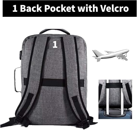 TLZC 30L Flight Approved Weekender Carry-On Laptop Travel Backpack, 18 Inch Business Cube Handbag with Shoulder Strap and Funcitional Pockets Luggage Bag Suitcase Backpack
