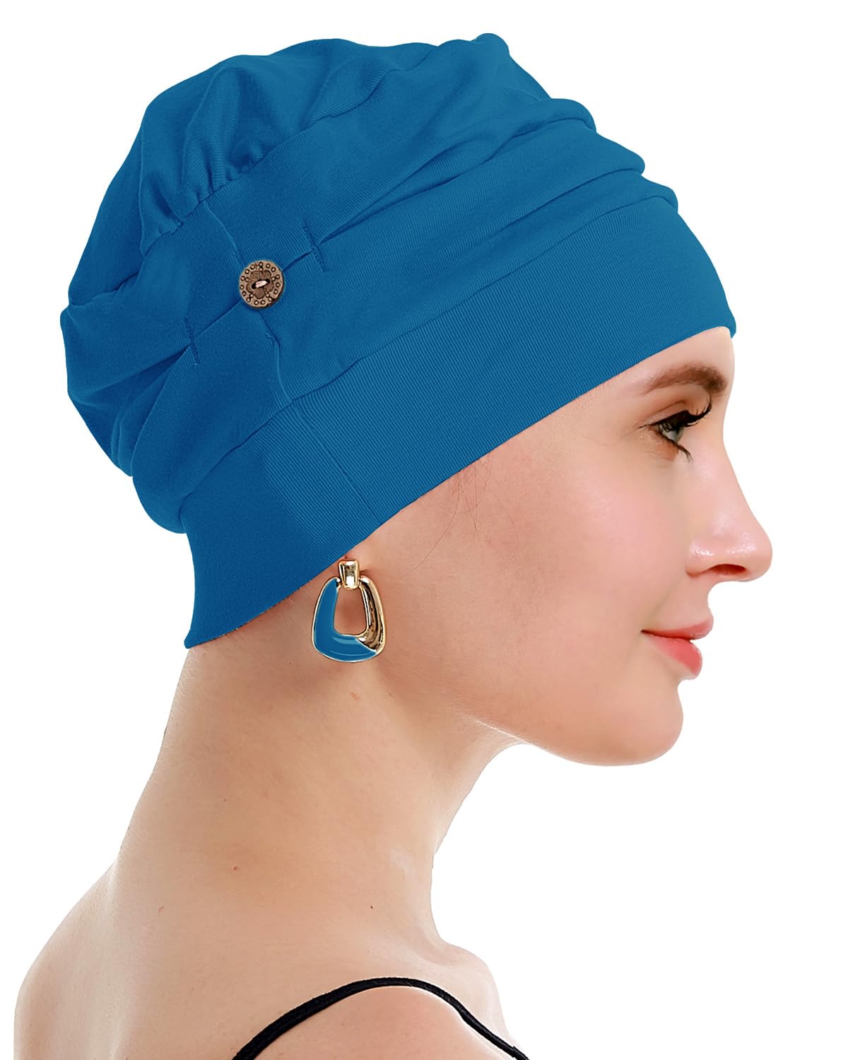osvyo Gorro de algodón con quimioterapia para mujer con cáncer y pérdida de cabello, gorro de algodón, gorro ligero, embalaje sellado