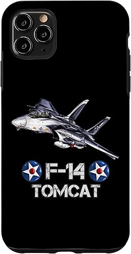 iPhone 11 Pro Max Vintage F-14 Tomcat Fighter Jet Military Aviation estuche de regalo